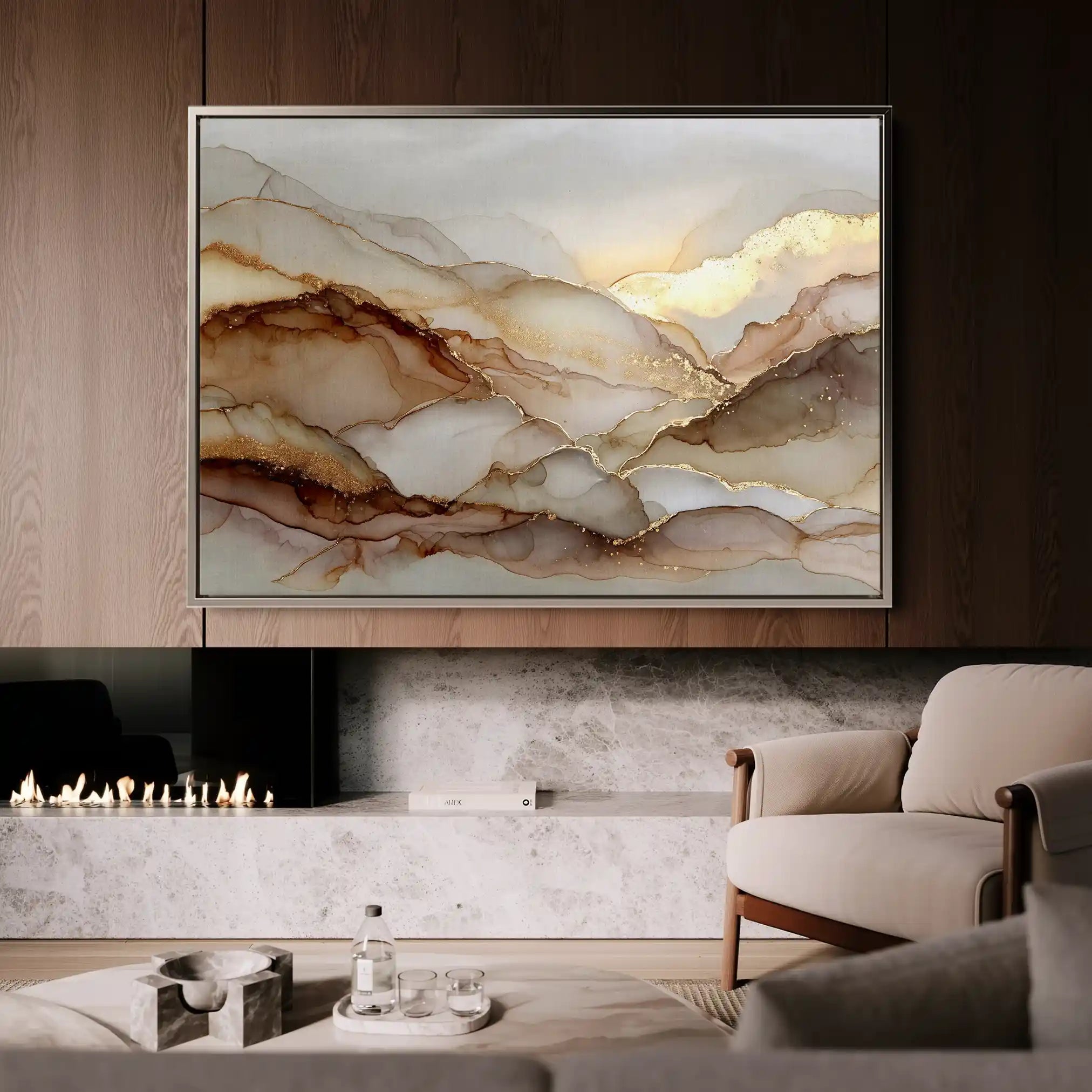 Abstract 1449 Canvas Art 60 x 40 cm / Black