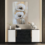 Floral 1449 Canvas Art 18" x 24" / 45 x 60 cm / Black