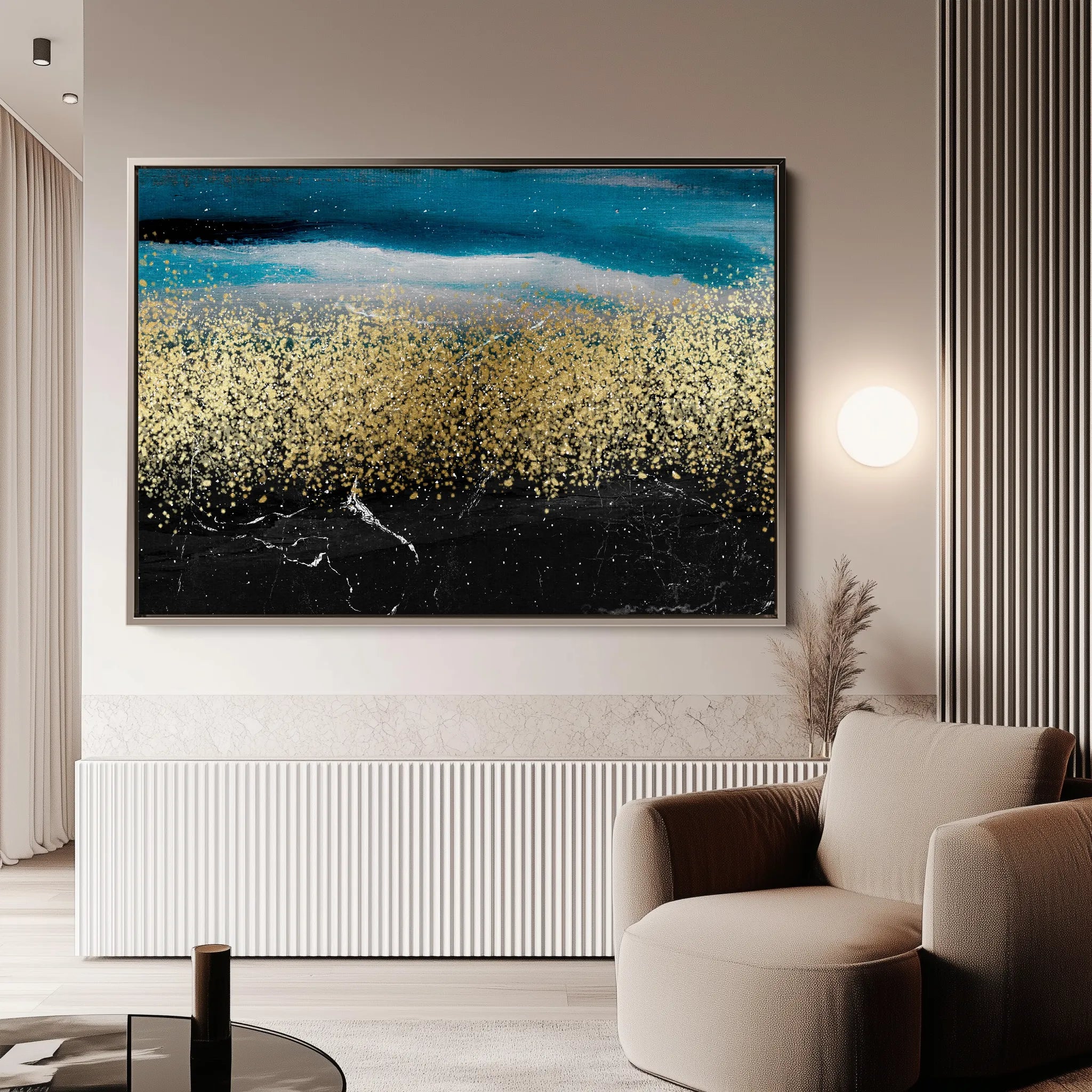 Abstract 145 Canvas Art 18" x 24" / 45 x 60 cm / Black