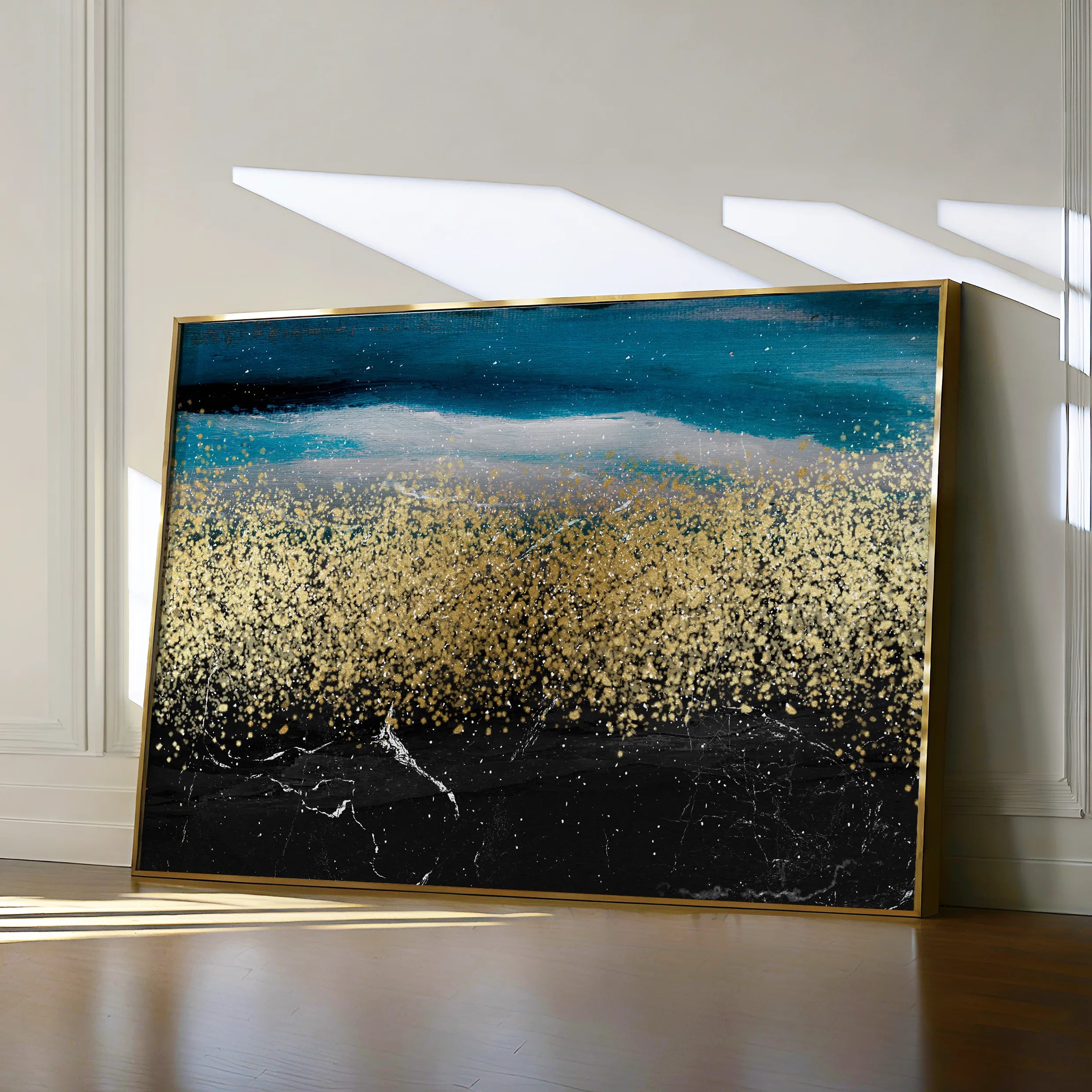 Abstract 145 Canvas Art 18" x 24" / 45 x 60 cm / Black