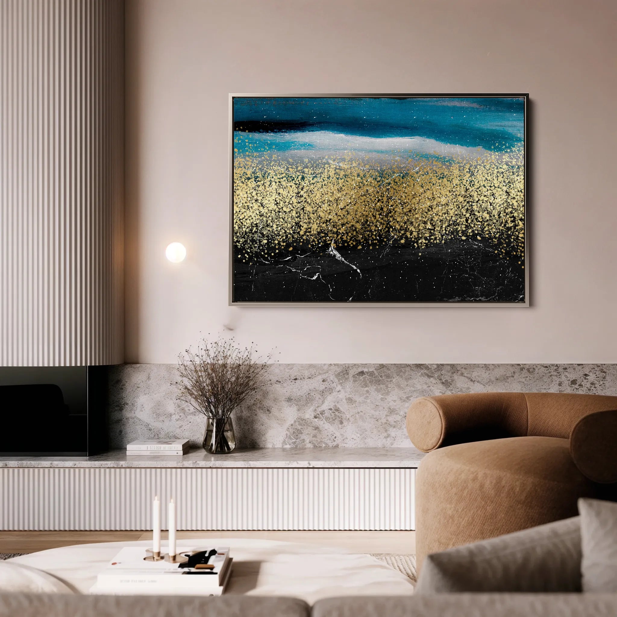 Abstract 145 Canvas Art 18" x 24" / 45 x 60 cm / Black