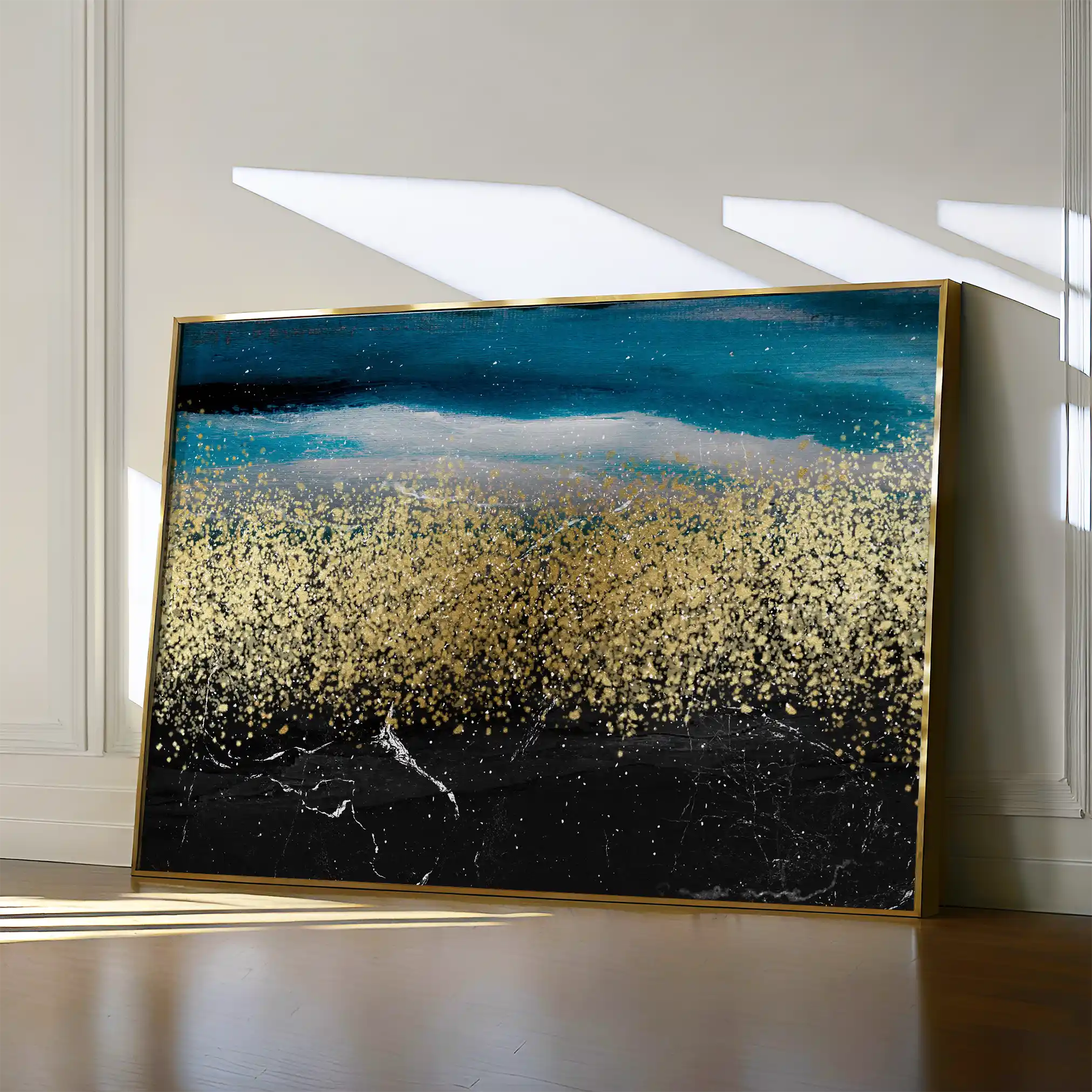 Abstract 145 Canvas Art 60 x 40 cm / Black