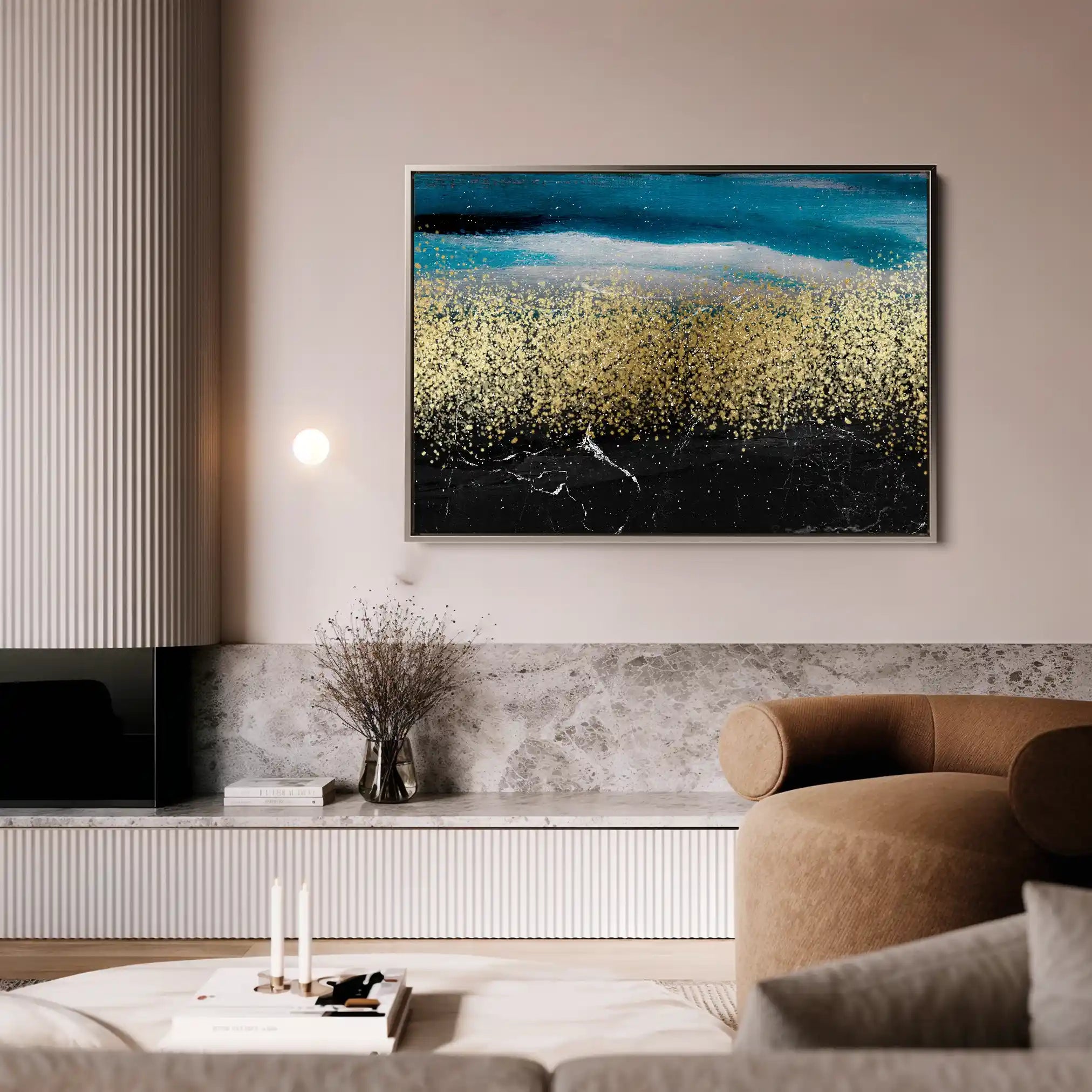 Abstract 145 Canvas Art 60 x 40 cm / Black