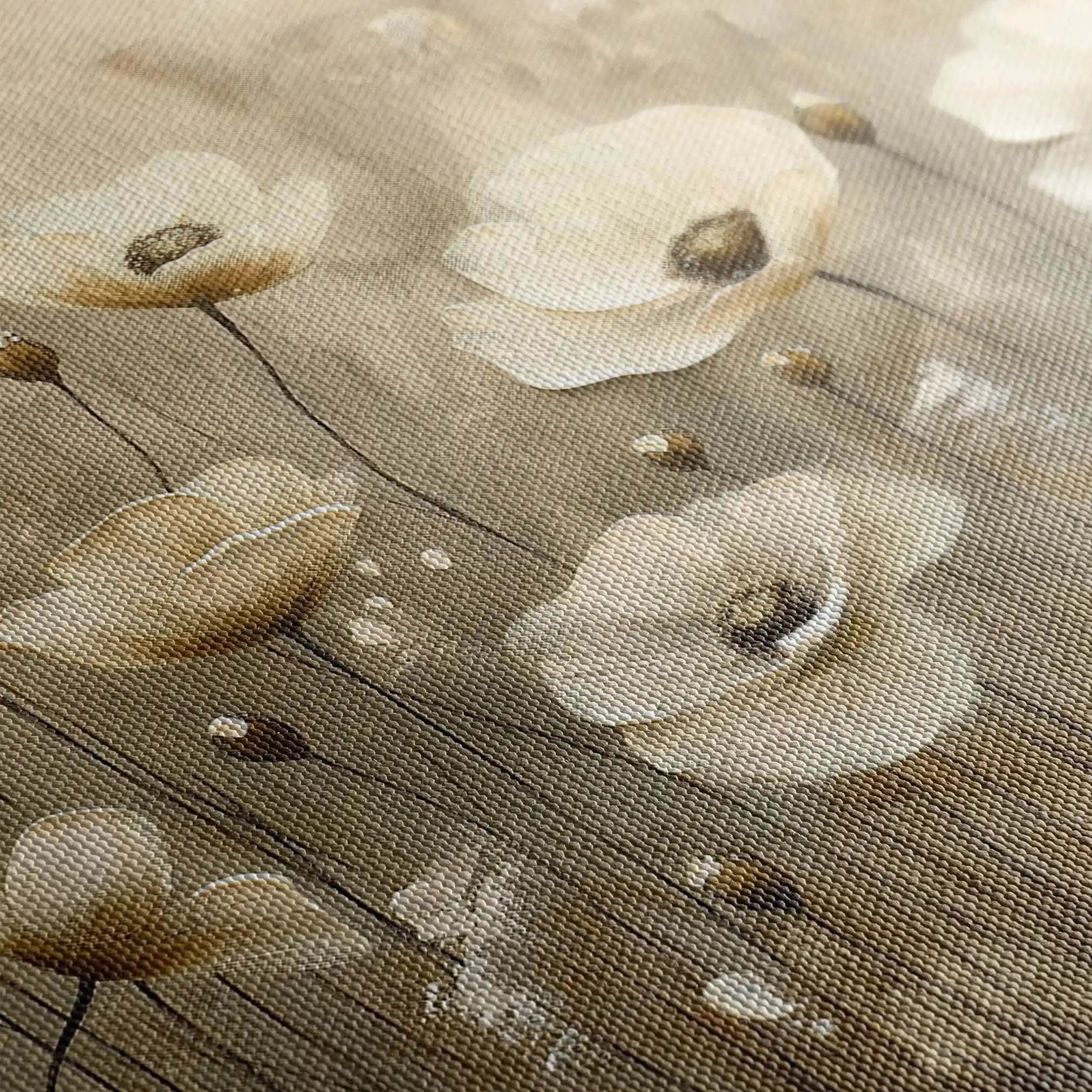 Floral 145 Canvas Art 60 x 40 cm / Black