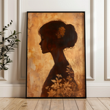 Portrait 145 Canvas Art 18" x 24" / 45 x 60 cm / Black