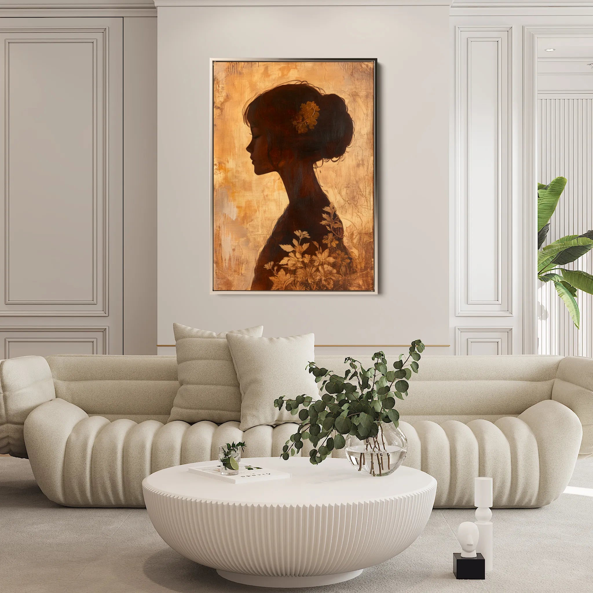 Portrait 145 Canvas Art 18" x 24" / 45 x 60 cm / Black