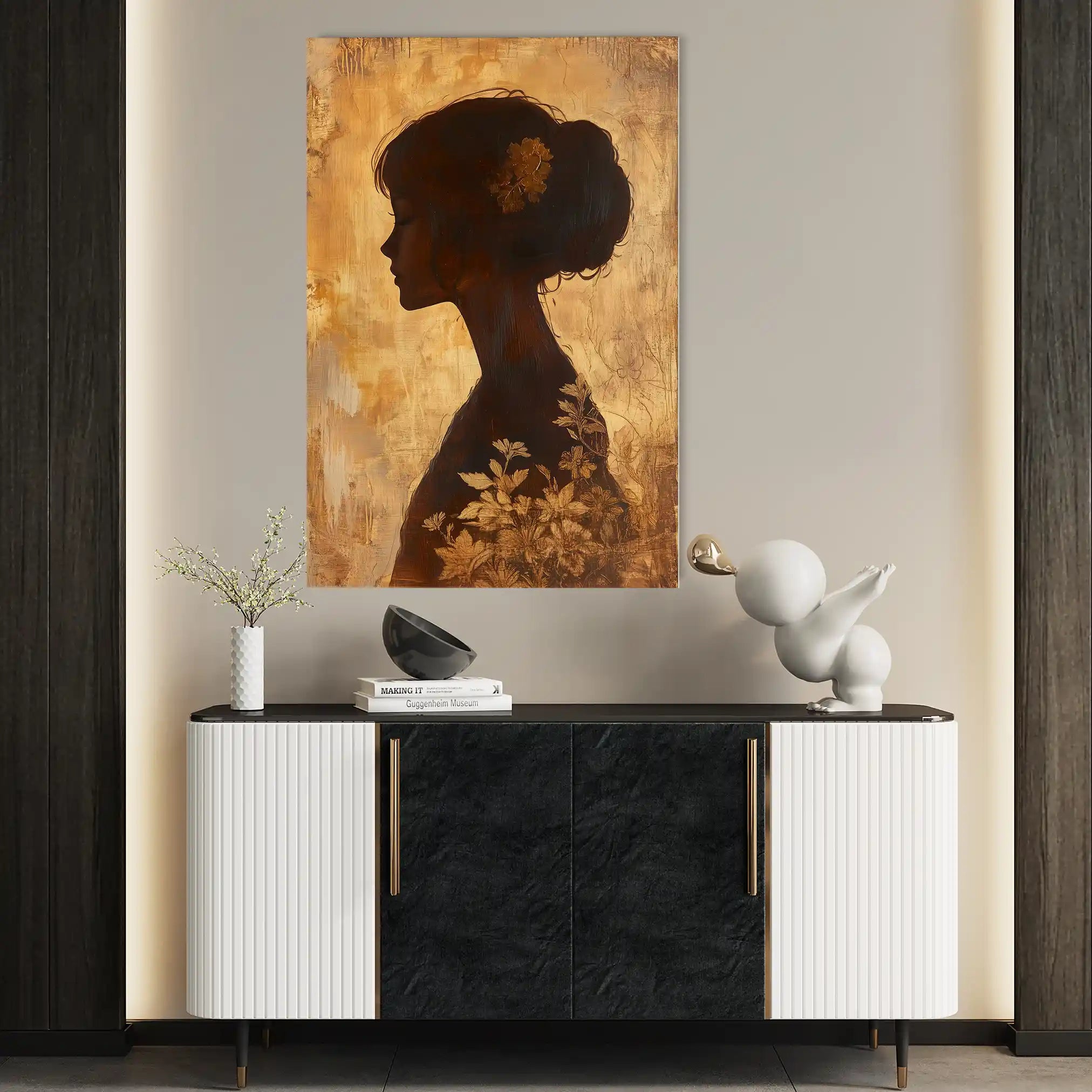 Portrait 145 Canvas Art 60 x 40 cm / Black