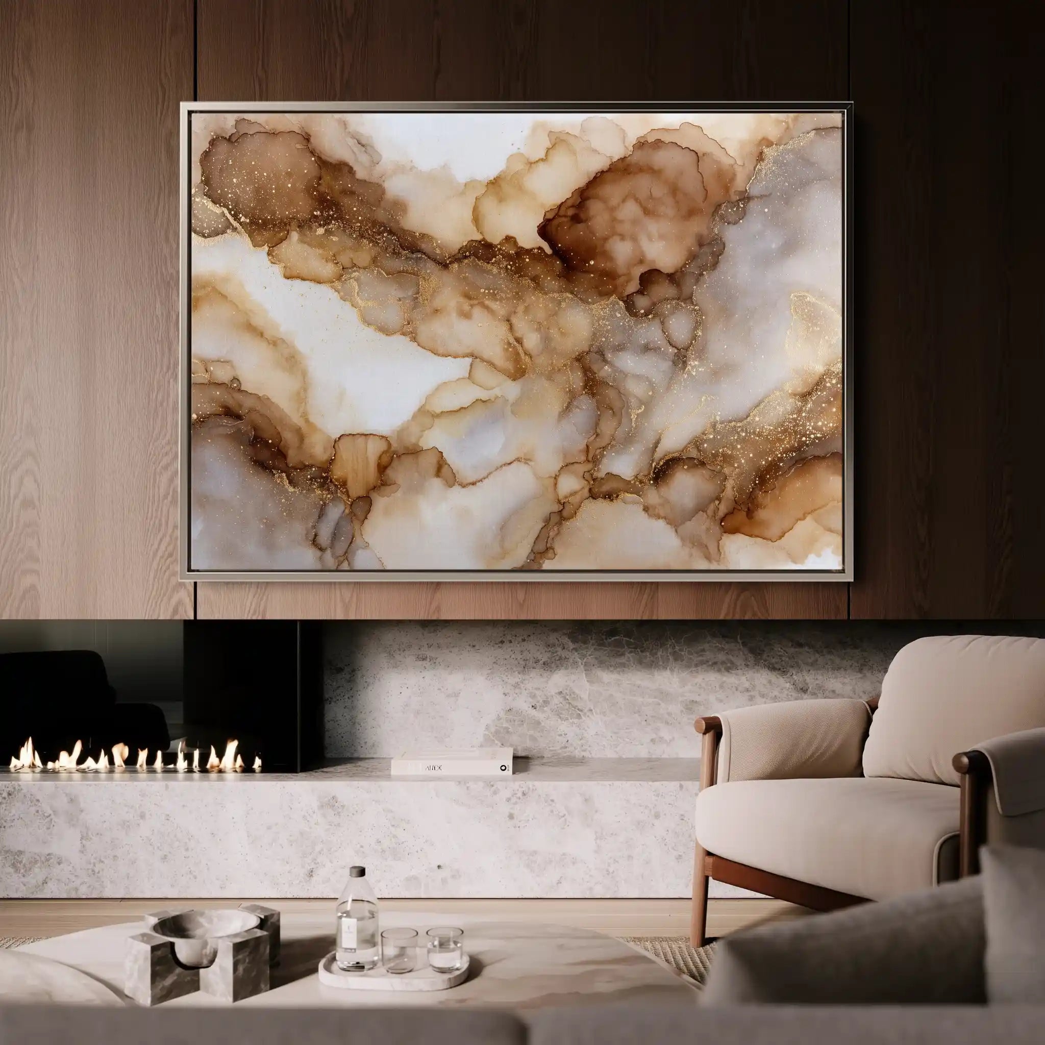 Abstract 1450 Canvas Art 18" x 24" / 45 x 60 cm / Black