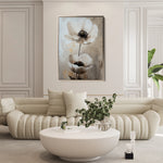 Floral 1450 Canvas Art 18" x 24" / 45 x 60 cm / Black