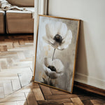 Floral 1450 Canvas Art 18" x 24" / 45 x 60 cm / Black