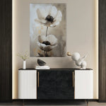 Floral 1450 Canvas Art 60 x 40 cm / Black