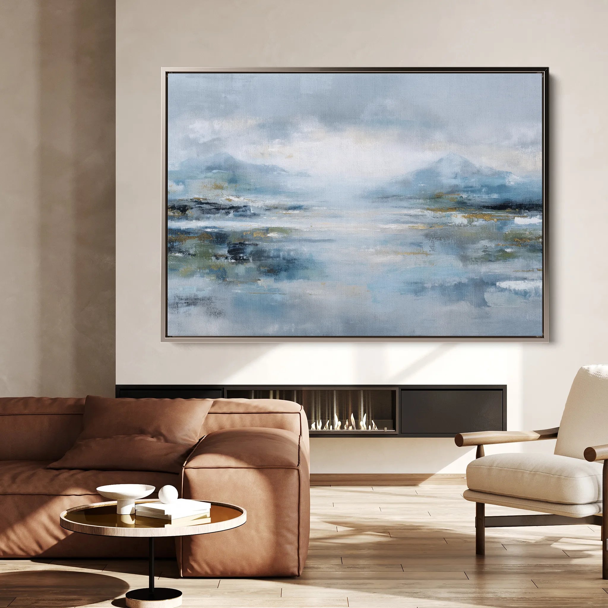Abstract 1451 Canvas Art 18" x 24" / 45 x 60 cm / Black