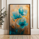 Floral 1451 Canvas Art 18" x 24" / 45 x 60 cm / Black