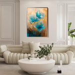 Floral 1451 Canvas Art 18" x 24" / 45 x 60 cm / Black