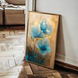 Floral 1451 Canvas Art 18" x 24" / 45 x 60 cm / Black
