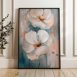 Floral 1453 Canvas Art 18" x 24" / 45 x 60 cm / Black