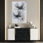 Floral 1454 Canvas Art 18" x 24" / 45 x 60 cm / Black
