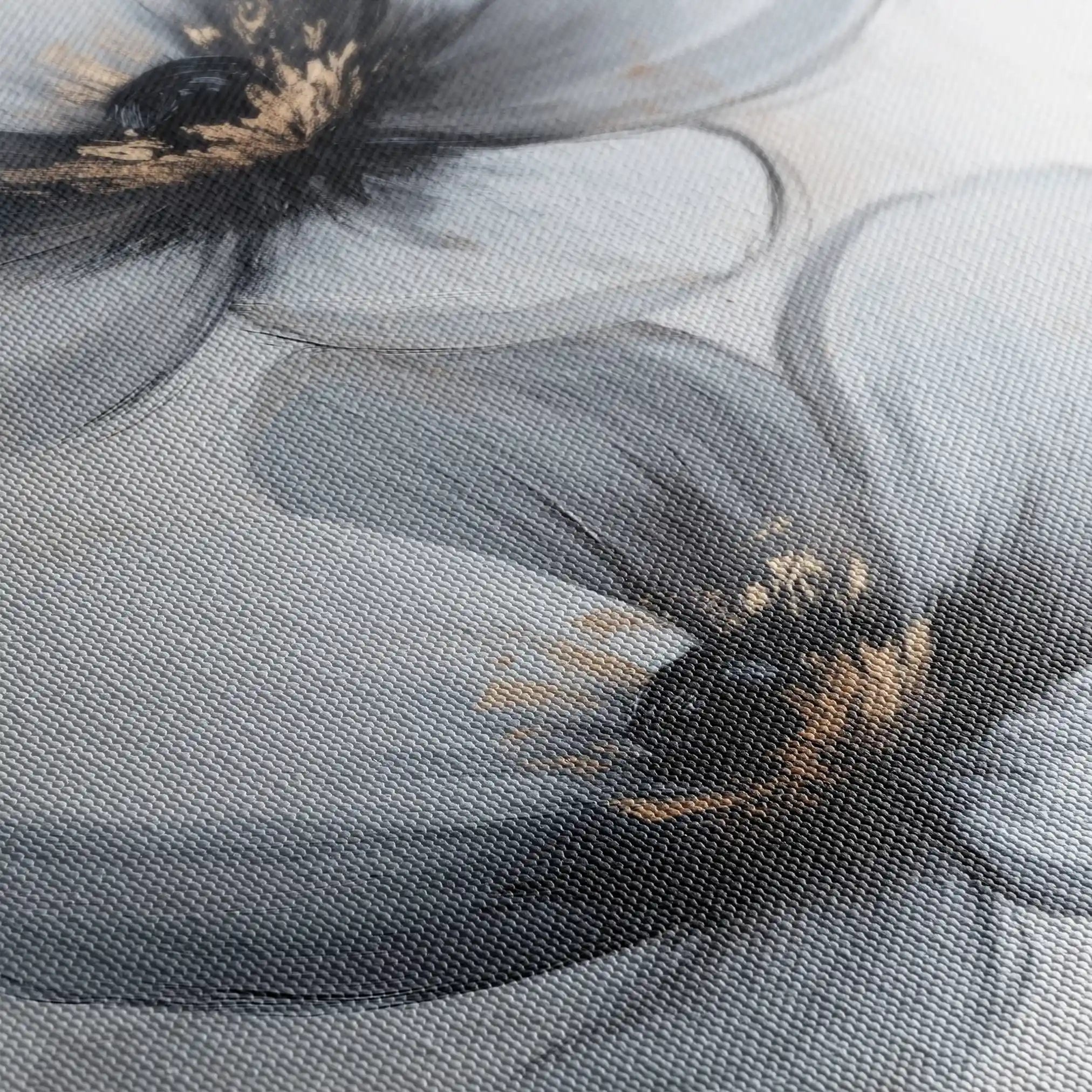 Floral 1454 Canvas Art 60 x 40 cm / Black
