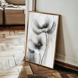 Floral 1455 Canvas Art 18" x 24" / 45 x 60 cm / Black
