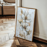 Floral 1456 Canvas Art 18" x 24" / 45 x 60 cm / Black