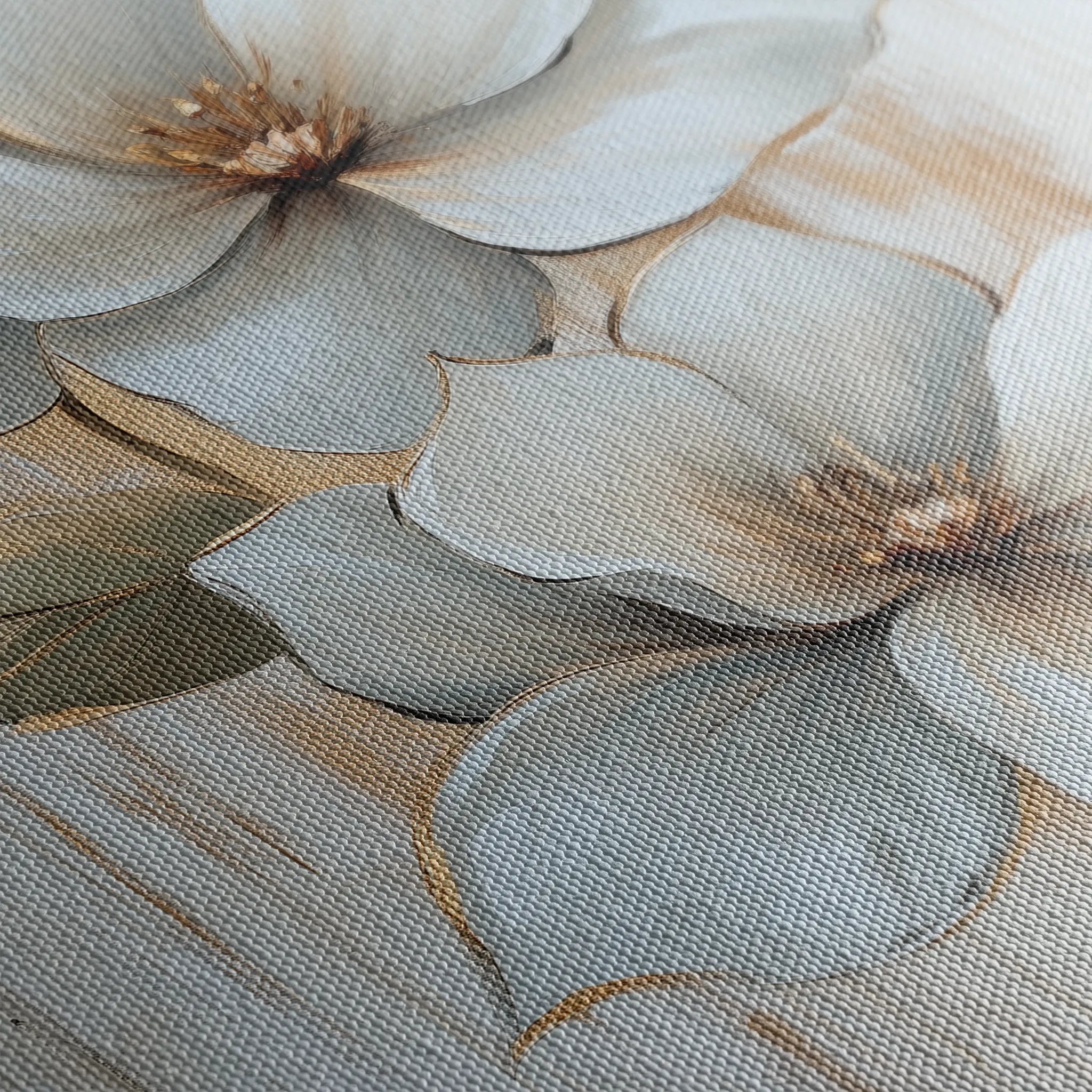 Floral 1456 Canvas Art 18" x 24" / 45 x 60 cm / Black