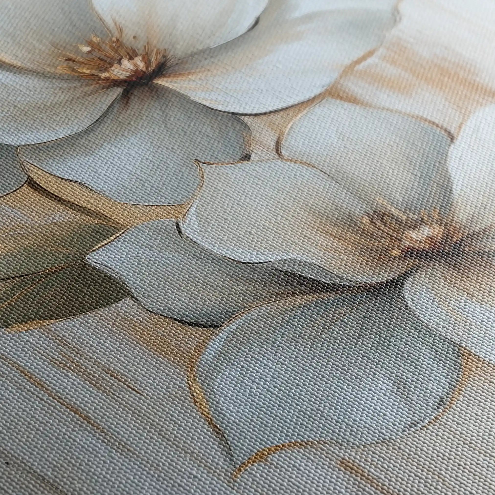 Floral 1456 Canvas Art 60 x 40 cm / Black