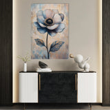 Floral 1457 Canvas Art 18" x 24" / 45 x 60 cm / Black