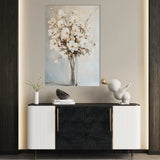 Floral 1458 Canvas Art 18" x 24" / 45 x 60 cm / Black