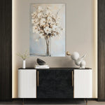 Floral 1458 Canvas Art 60 x 40 cm / Black