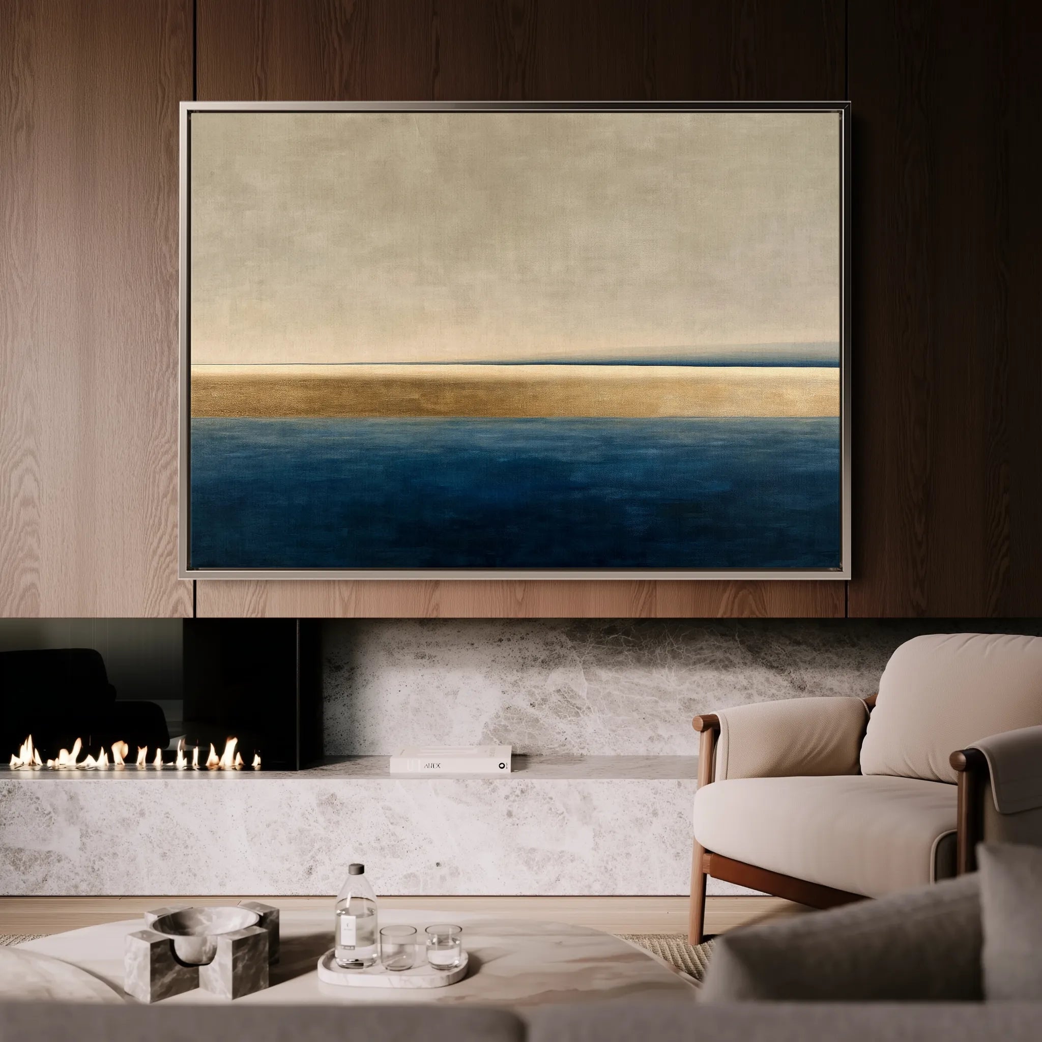 Abstract 1459 Canvas Art 18" x 24" / 45 x 60 cm / Black