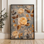 Floral 1459 Canvas Art 18" x 24" / 45 x 60 cm / Black