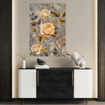 Floral 1459 Canvas Art 18" x 24" / 45 x 60 cm / Black