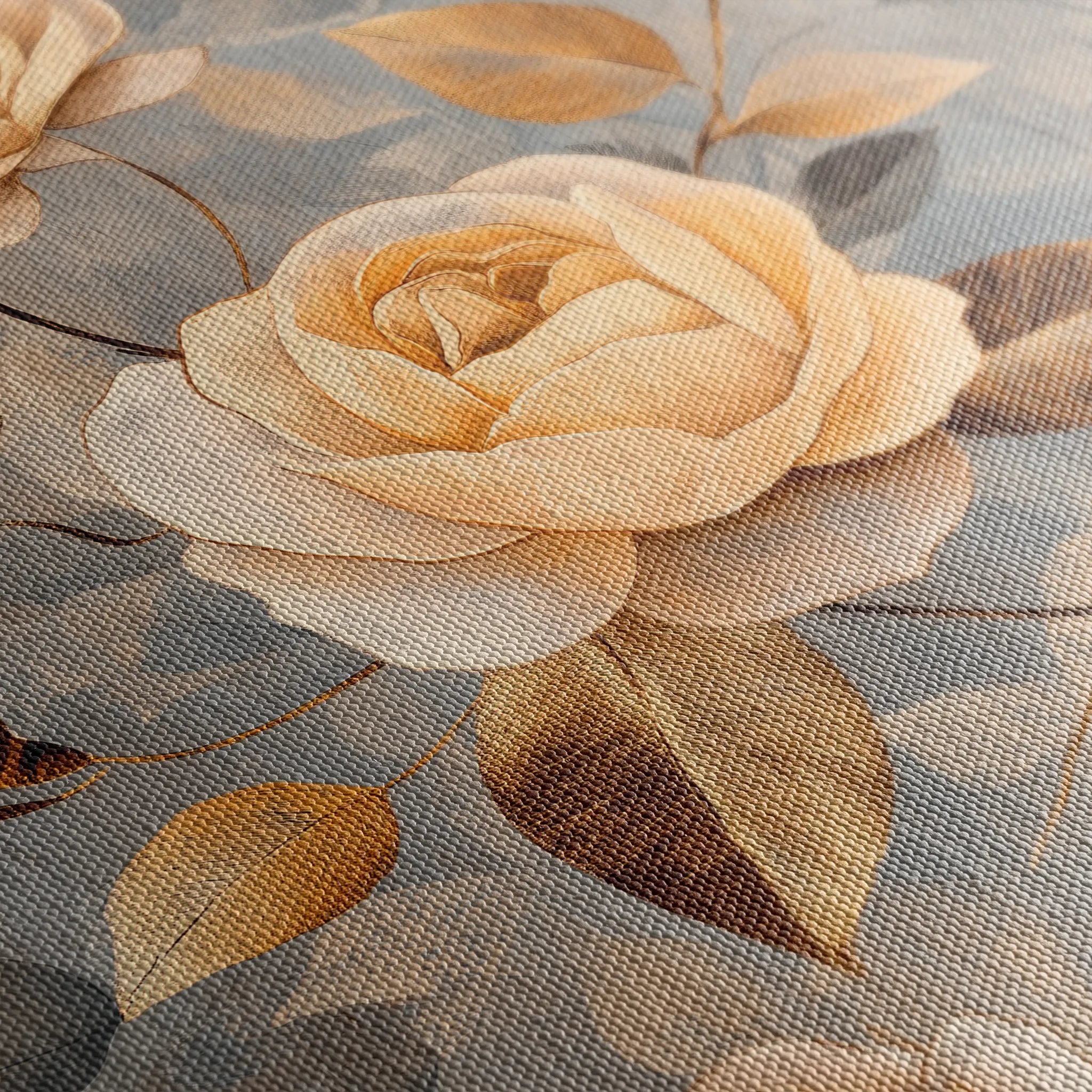 Floral 1459 Canvas Art 18" x 24" / 45 x 60 cm / Black