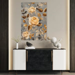 Floral 1459 Canvas Art 60 x 40 cm / Black