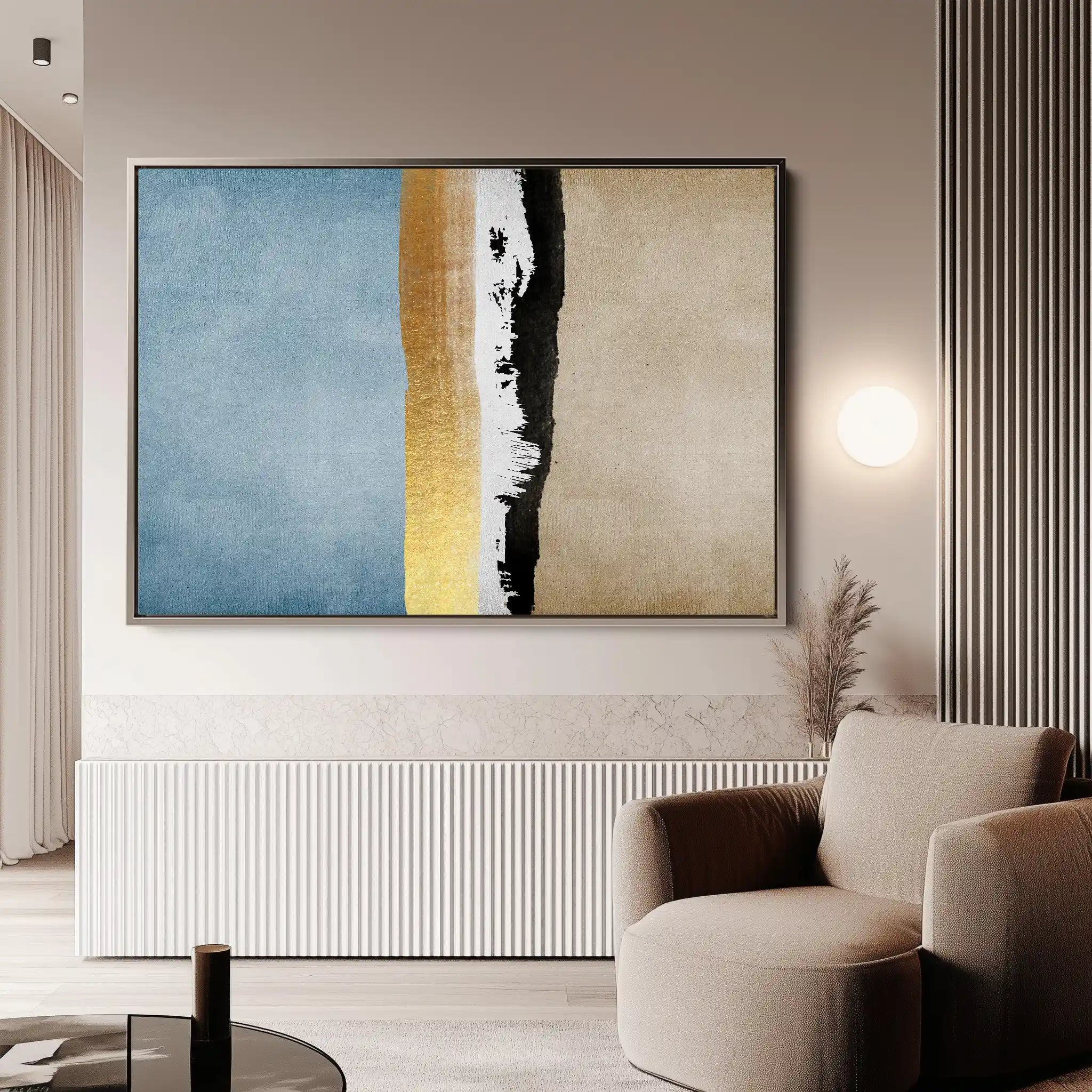 Abstract 146 Canvas Art 18" x 24" / 45 x 60 cm / Black