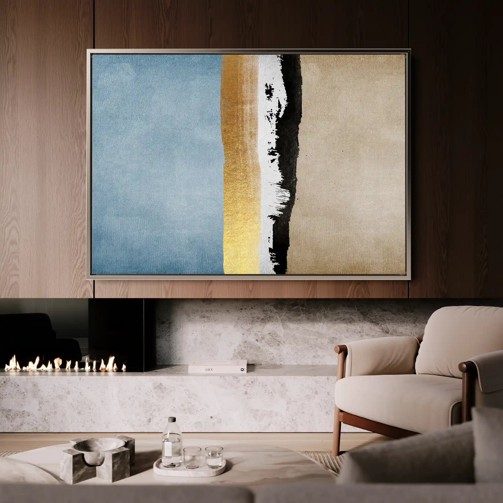 Abstract 146 Canvas Art 60 x 40 cm / Black