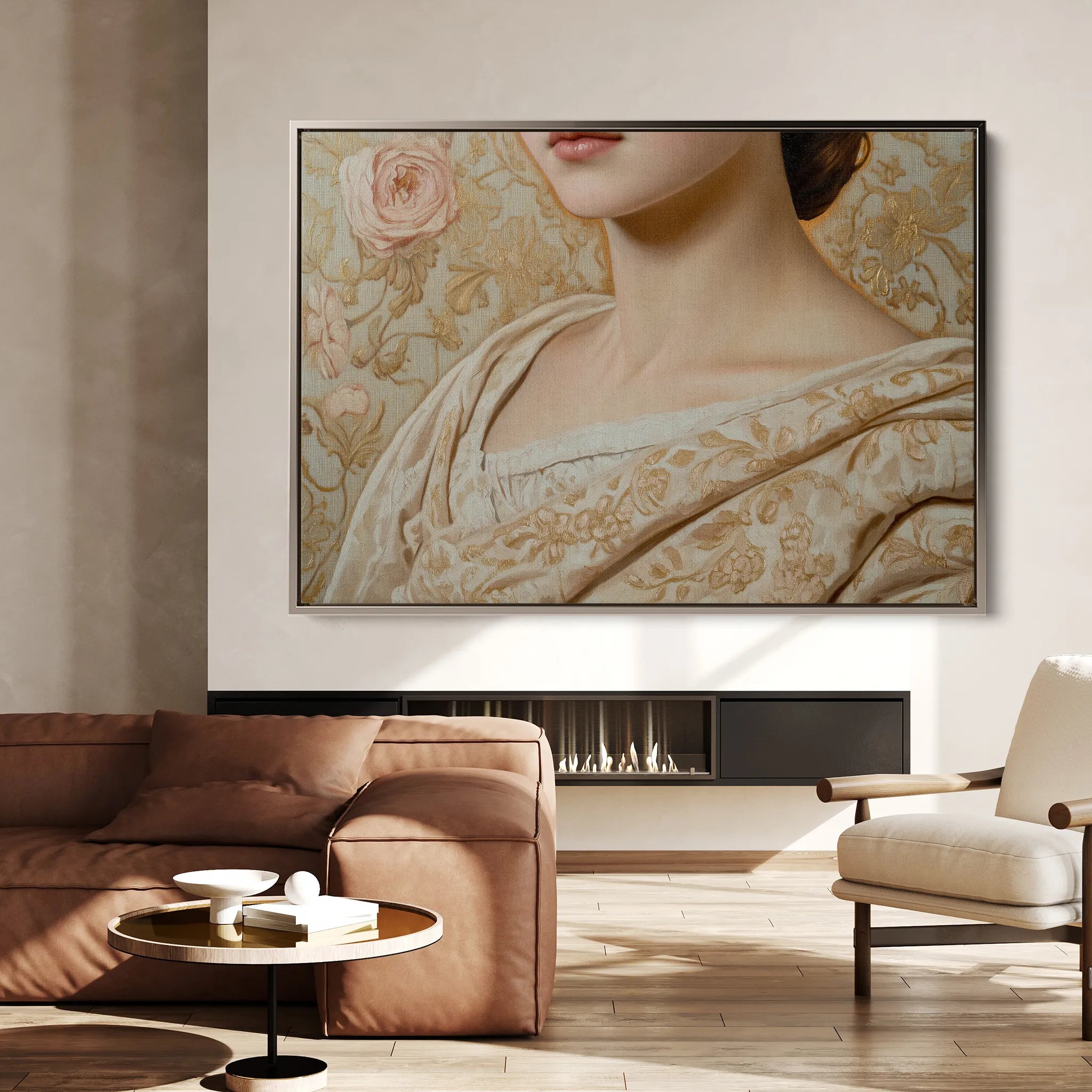 Portrait 146 Canvas Art 18" x 24" / 45 x 60 cm / Black