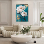 Floral 1460 Canvas Art 18" x 24" / 45 x 60 cm / Black