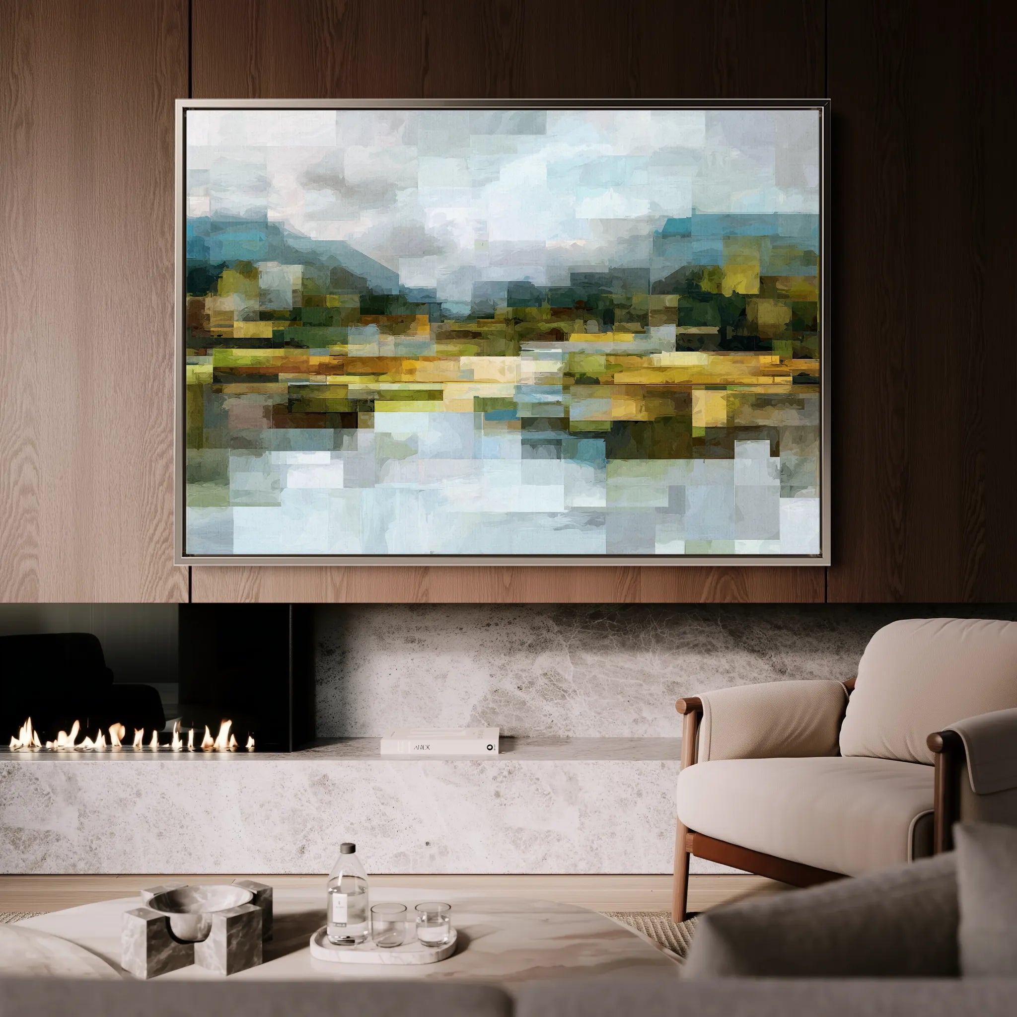 Abstract 1461 Canvas Art 18" x 24" / 45 x 60 cm / Black