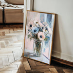 Floral 1461 Canvas Art 18" x 24" / 45 x 60 cm / Black