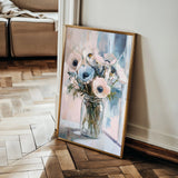 Floral 1461 Canvas Art 18" x 24" / 45 x 60 cm / Black