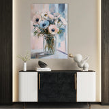 Floral 1461 Canvas Art 18" x 24" / 45 x 60 cm / Black