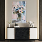 Floral 1461 Canvas Art 60 x 40 cm / Black