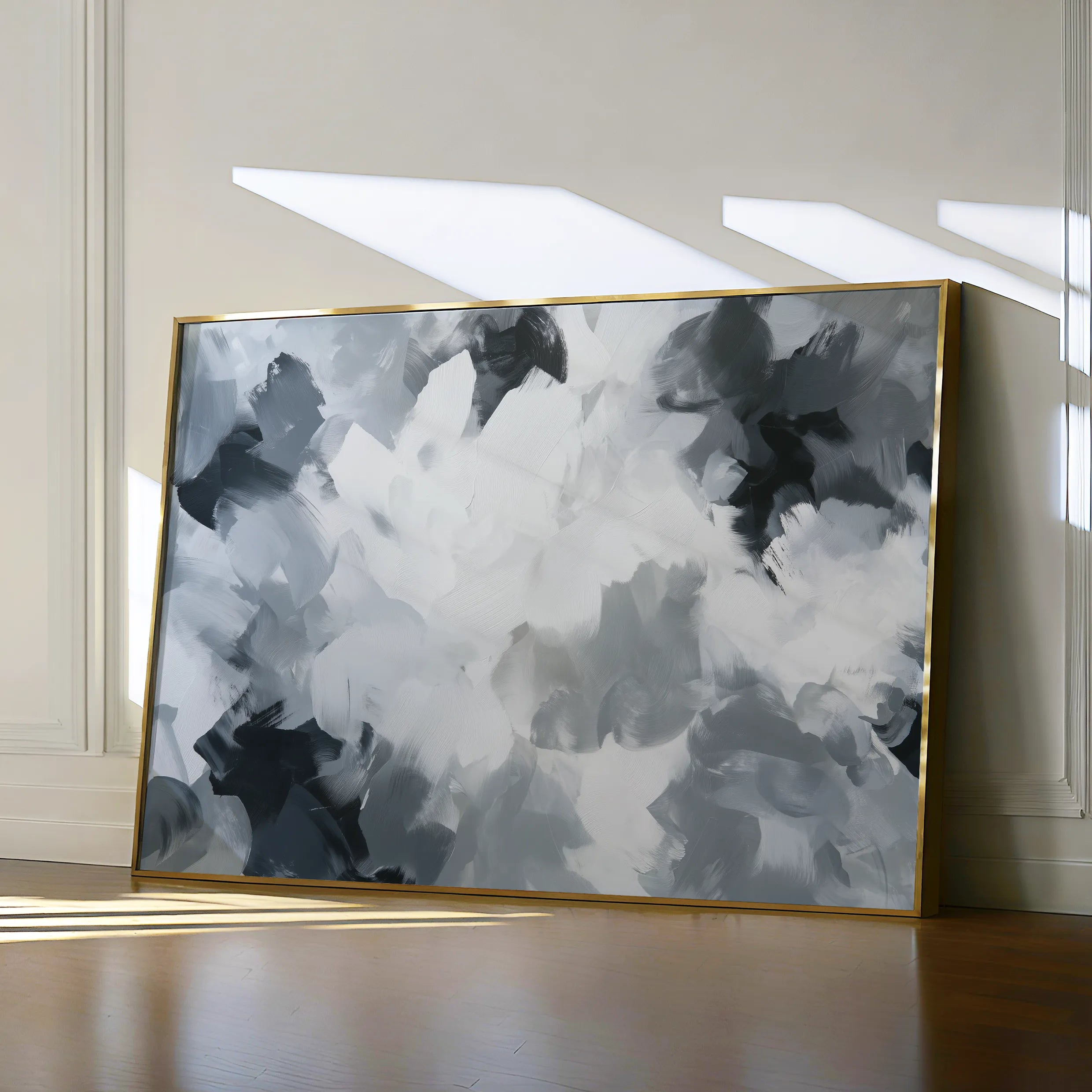 Abstract 1462 Canvas Art 18" x 24" / 45 x 60 cm / Black