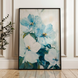 Floral 1462 Canvas Art 18" x 24" / 45 x 60 cm / Black