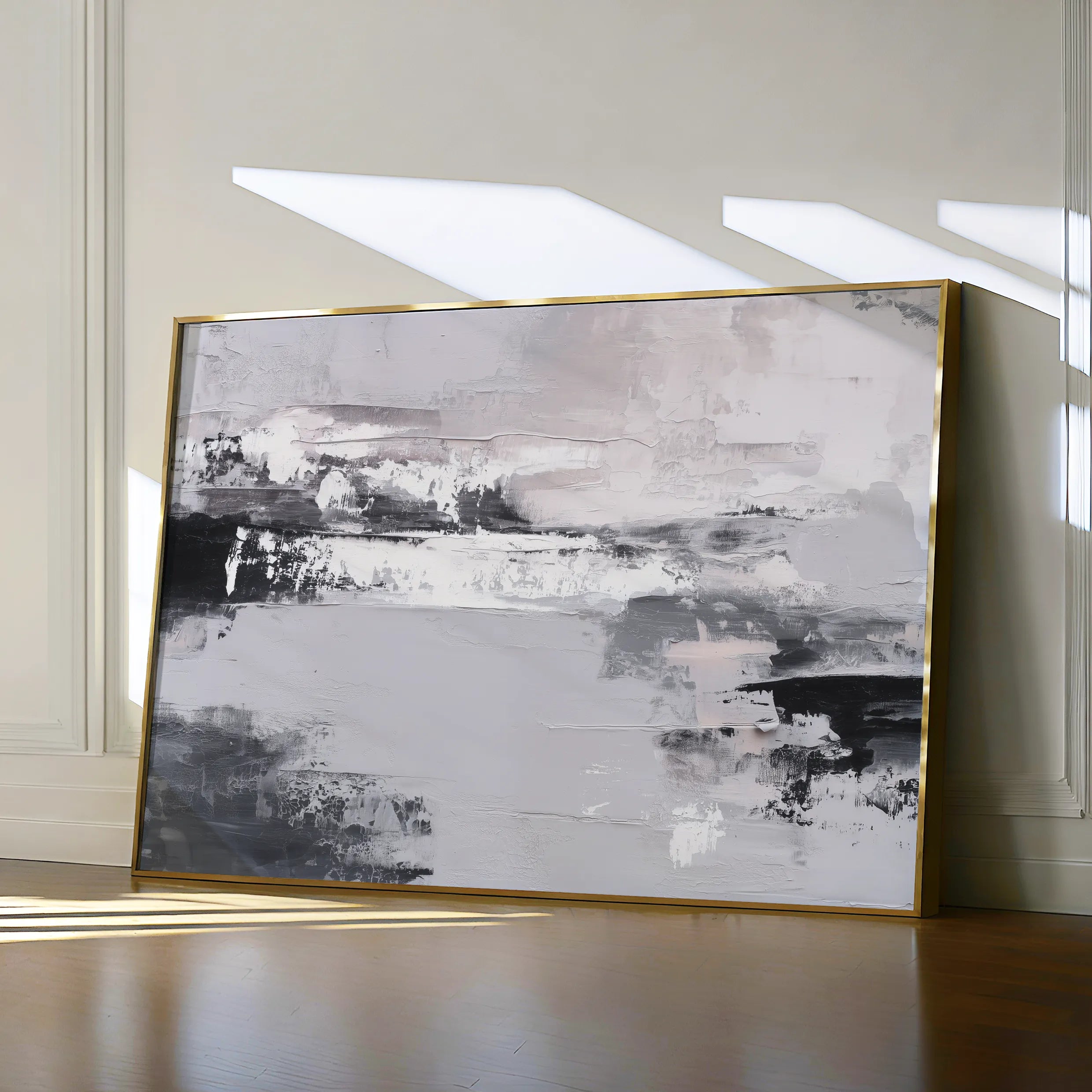 Abstract 1463 Canvas Art 18" x 24" / 45 x 60 cm / Black