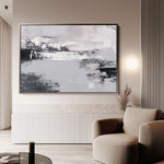 Abstract 1463 Canvas Art 60 x 40 cm / Black