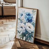 Floral 1463 Canvas Art 18" x 24" / 45 x 60 cm / Black