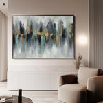Abstract 1464 Canvas Art 60 x 40 cm / Black