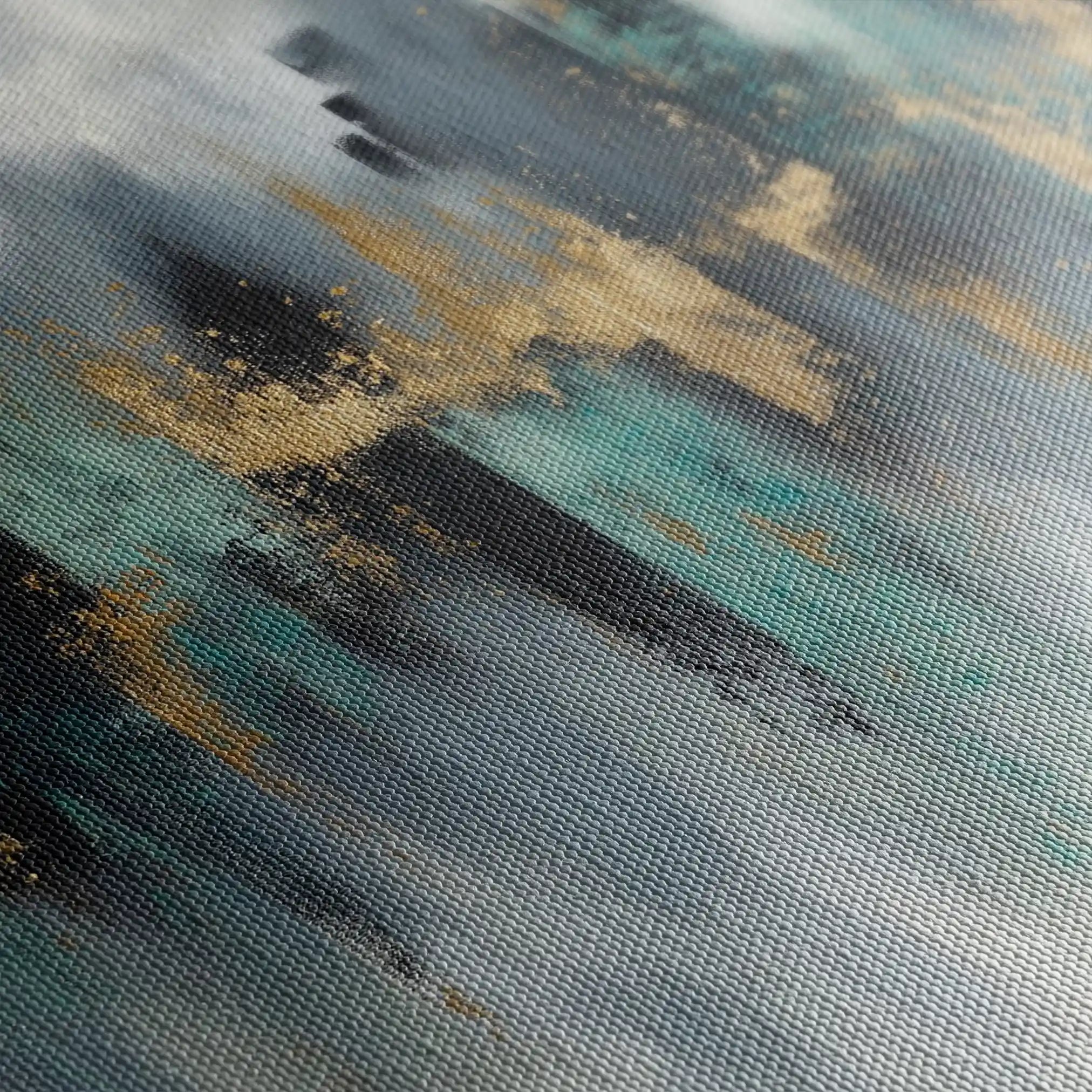 Abstract 1464 Canvas Art 60 x 40 cm / Black